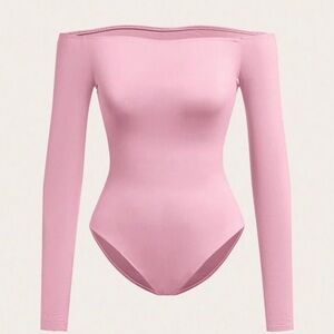 SHEIN Pink Off-Shoulder Bodysuit